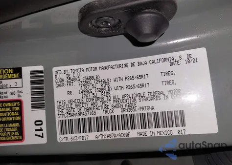 2022 Toyota Tacoma Trd Sport from USA, damaged, VIN 3TMCZ5AN4NM457165